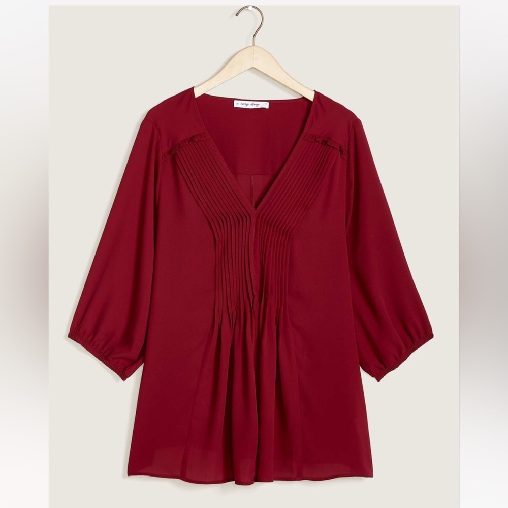 NWOT 1X Penningtons Red Blouse